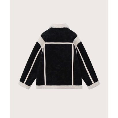 ラポミ プチ LA POMME petit Double Poacket Faux Shearling Coat ダブルポケットフェイクムートンコート （Black）｜詳細画像