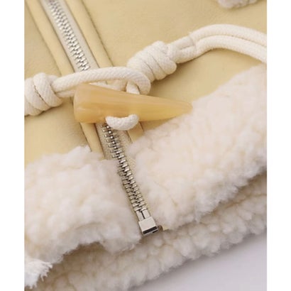 ラポミ プチ LA POMME petit Double Poacket Faux Shearling Coat ダブルポケットフェイクムートンコート （Black）｜詳細画像
