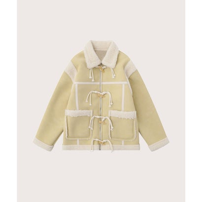 ラポミ プチ LA POMME petit Double Poacket Faux Shearling Coat ダブルポケットフェイクムートンコート （Yellow）｜詳細画像