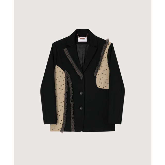 Daisy Lace Patchwork Jacket/デイジーレースパッチワークジャケット （Black）