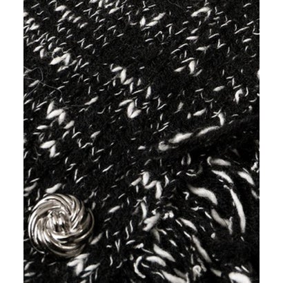 Speckled Floral Jacquard Cardigan/花柄ジャカードカーディガン （Black）｜詳細画像