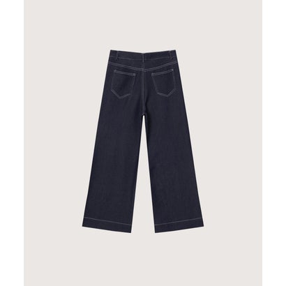 ラポミ プチ LA POMME petit Check Stitching Denim Jacket Set Up/チェックステッチデニムジャケットセットアップ （Blue）｜詳細画像