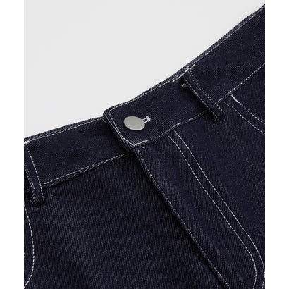 ラポミ プチ LA POMME petit Check Stitching Denim Jacket Set Up/チェックステッチデニムジャケットセットアップ （Blue）｜詳細画像