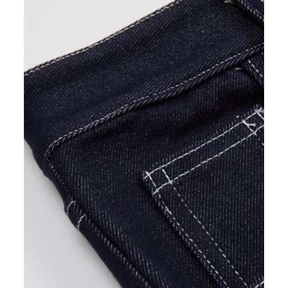 ラポミ プチ LA POMME petit Check Stitching Denim Jacket Set Up/チェックステッチデニムジャケットセットアップ （Blue）｜詳細画像