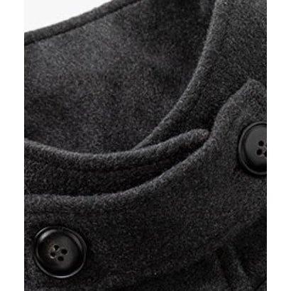 ラポミ プチ LA POMME petit Belted Pleats Peplum Woolly Coat/ベルト付きプリーツペプラムウーリーコート （Gray）｜詳細画像