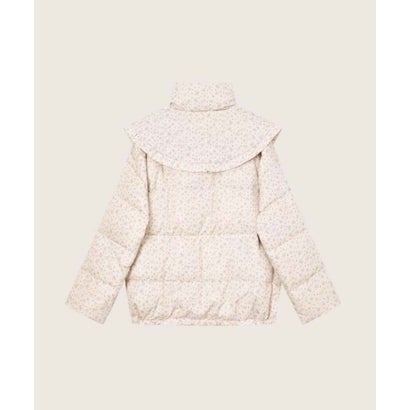 ラポミ プチ LA POMME petit Lace Frill Collar Puff Duck Down Coat レースフリル襟ハーフダックダウンコート （Flower）｜詳細画像
