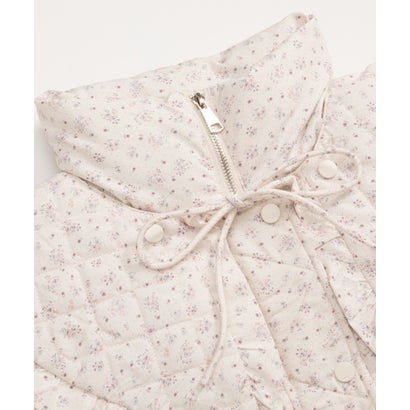 ラポミ プチ LA POMME petit Lace Frill Collar Puff Duck Down Coat レースフリル襟ハーフダックダウンコート （Flower）｜詳細画像