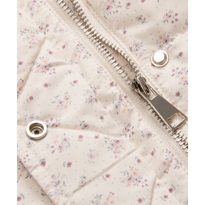 ラポミ プチ LA POMME petit Lace Frill Collar Puff Duck Down Coat レースフリル襟ハーフダックダウンコート （Flower）｜詳細画像