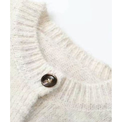 Garden Floral Jacquard Fuzzy Cardigan/ガーデンフローラルジャカードファジーカーディガン （Ivory）｜詳細画像