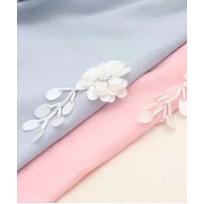 Flower Applique Front Ruffle Cardigan/フロントラッフルフラワーアップリケカーディガン （Pink）｜詳細画像