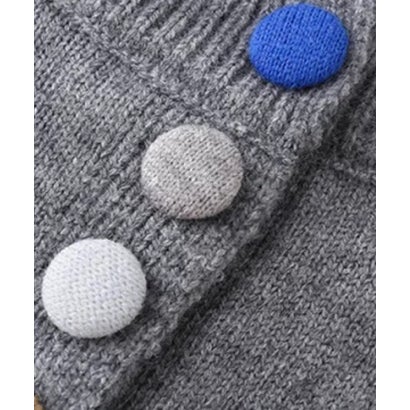 ラポミ プチ LA POMME petit Multi Colored Button Heart Patch Cardigan/マルチカラーハート型ボタンパッチ付きカーディガン （Navy）｜詳細画像