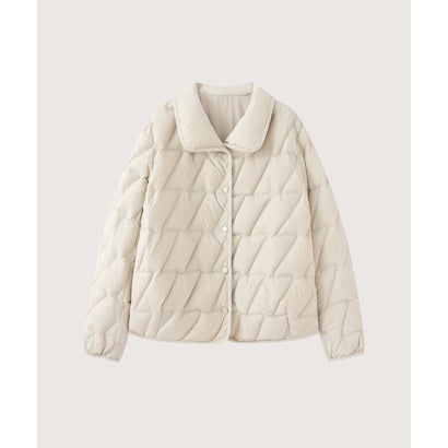 ラポミ プチ LA POMME petit Diamond Quilted Collared Down Jacket/ダイヤモンドキルト襟付きダウンジャケット （Ivory）｜詳細画像