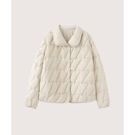 Diamond Quilted Collared Down Jacket/ダイヤモンドキルト襟付きダウンジャケット （Ivory）