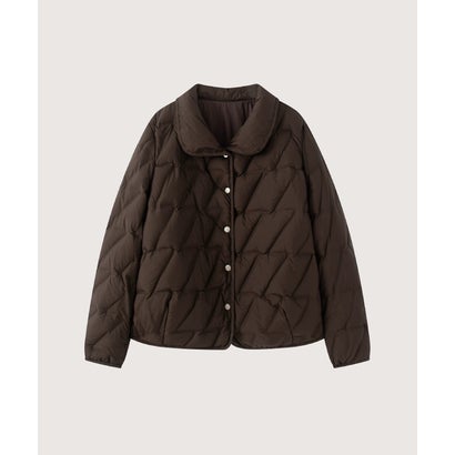 ラポミ プチ LA POMME petit Diamond Quilted Collared Down Jacket/ダイヤモンドキルト襟付きダウンジャケット （Brown）｜詳細画像