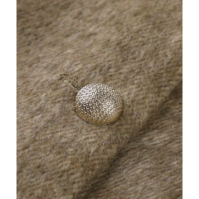 ラポミ プチ LA POMME petit Contrast Knit Collar Cropped Woolly Coat/配色ニット襟クロップド丈ウールコート （Brown）｜詳細画像