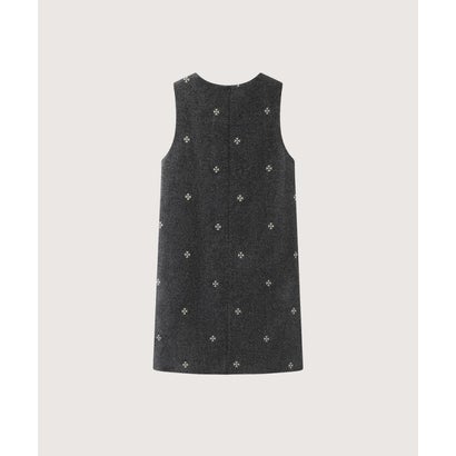 Texture Embroidery Vest One Piece/テクスチャー刺繍ベストワンピース （Gray）｜詳細画像
