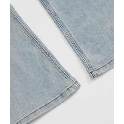 ラポミ プチ LA POMME petit Layer Wrap Skirt Lace Flare Denim Pants/レイヤードラップスカート付きレースフレアデニムパンツ （Black）｜詳細画像