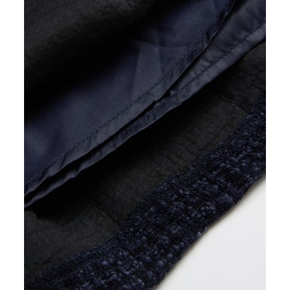 ラポミ プチ LA POMME petit Denim Contrast Tweed Cropped Jacket Set Up/デニムツイードクロップドジャケットセットアップ （Navy）｜詳細画像