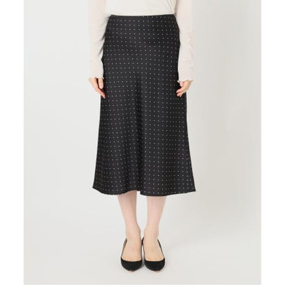 《予約》【洗える】ドットミディマーメードスカート （ブラック）｜詳細画像