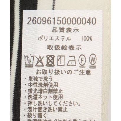 La Totalite ストライプ*パターンスカーフ （ブラック）｜詳細画像