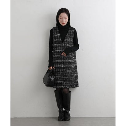 ラ トータリテ La Totalite 《予約》【洗える】ツイードミニジャンスカ （ホワイト）｜詳細画像