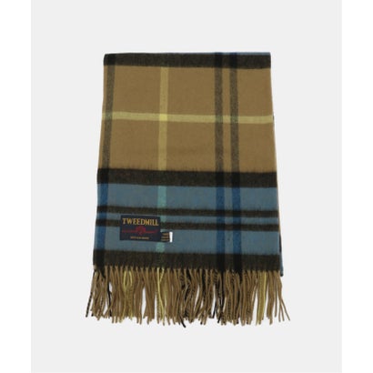 TWEEDMILL / ツイードミル ウールチェックストール 70*190cm （ブラウン）｜詳細画像