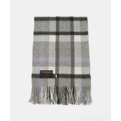 TWEEDMILL / ツイードミル ウールチェックストール 70*190cm （ブラウン）｜詳細画像