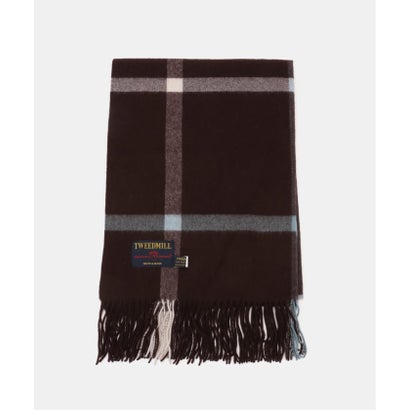 TWEEDMILL / ツイードミル ウールチェックストール 70*190cm （カーキ）｜詳細画像