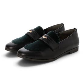 大人コインローファー ベロアコンビ （BLK/GR）