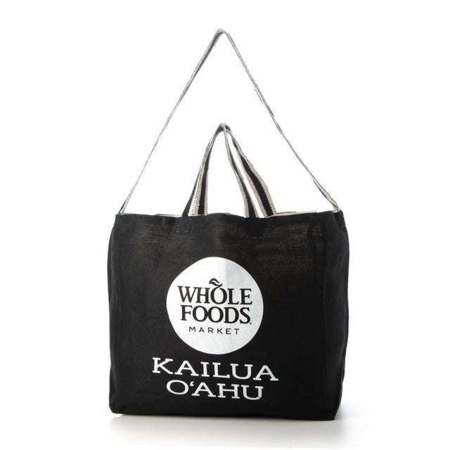 【TAG ALOHA】【タグアロハ】【Whole Foods Market】KAILUA 2WAYエコトートバッグ （black）