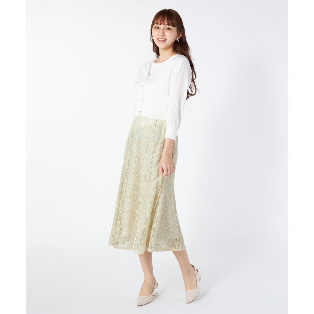 レッセ パッセ LAISSE PASSE Vネックカーディガンアンサンブル 
