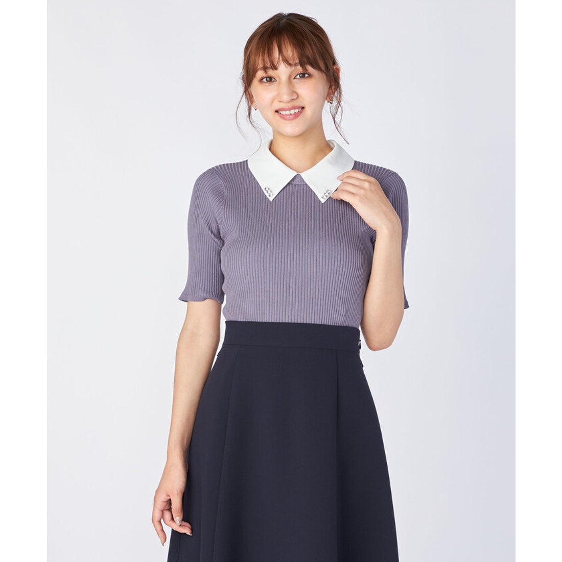 レッセ・パッセ Flowerビジューカノコプルオーバー｜トップス