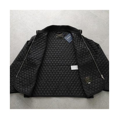 LAVENHAM 中綿ジャケット HIGH NECK RIB JACKET LV14120 （F44/SABLE-BLACK/ブラック）｜詳細画像