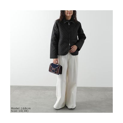 LAVENHAM 中綿ジャケット HIGH NECK RIB JACKET LV14120 （F44/SABLE-BLACK/ブラック）｜詳細画像