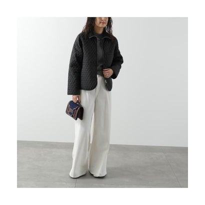 LAVENHAM 中綿ジャケット HIGH NECK RIB JACKET LV14120 （F44/SABLE-BLACK/ブラック）｜詳細画像