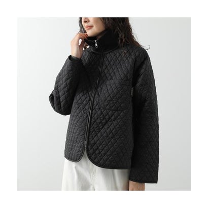 LAVENHAM 中綿ジャケット HIGH NECK RIB JACKET LV14120 （F44/SABLE-BLACK/ブラック）｜詳細画像