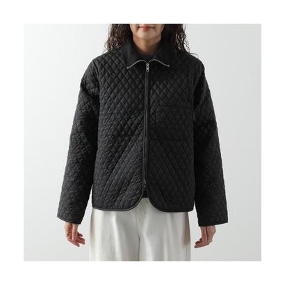 LAVENHAM 中綿ジャケット HIGH NECK RIB JACKET LV14120 （F44/SABLE-BLACK/ブラック）｜詳細画像