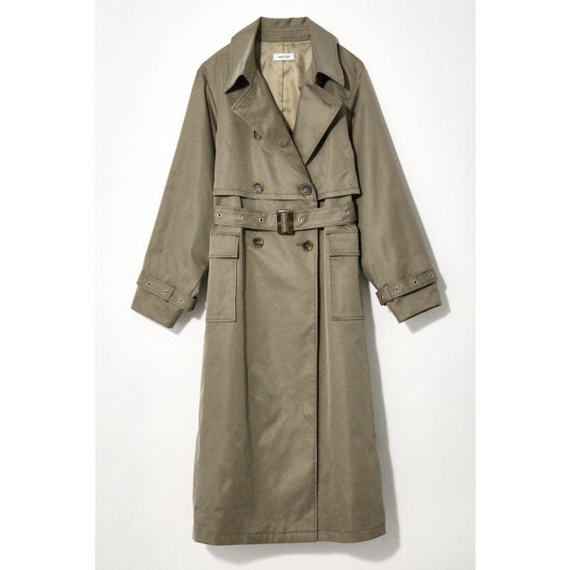 STITCH TRENCH COAT L/BRN1