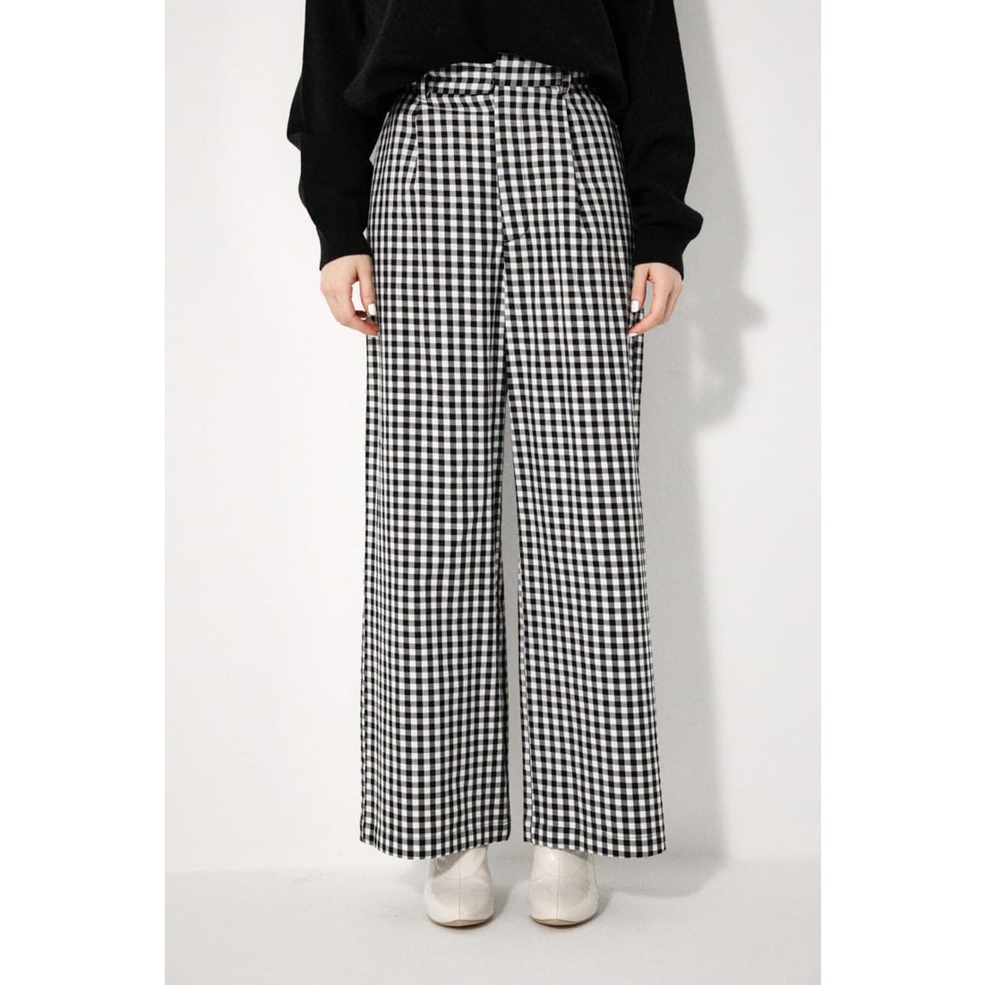 LAGUA GEM GINGHAM CHECK STRAIGHT PT M/PUR7 -ファッション通販