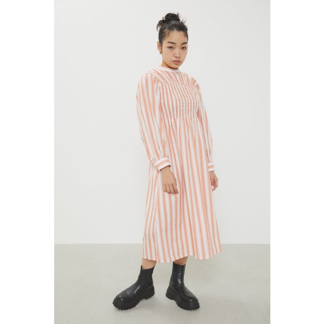 THICK STRIPE GATHER OP ORG