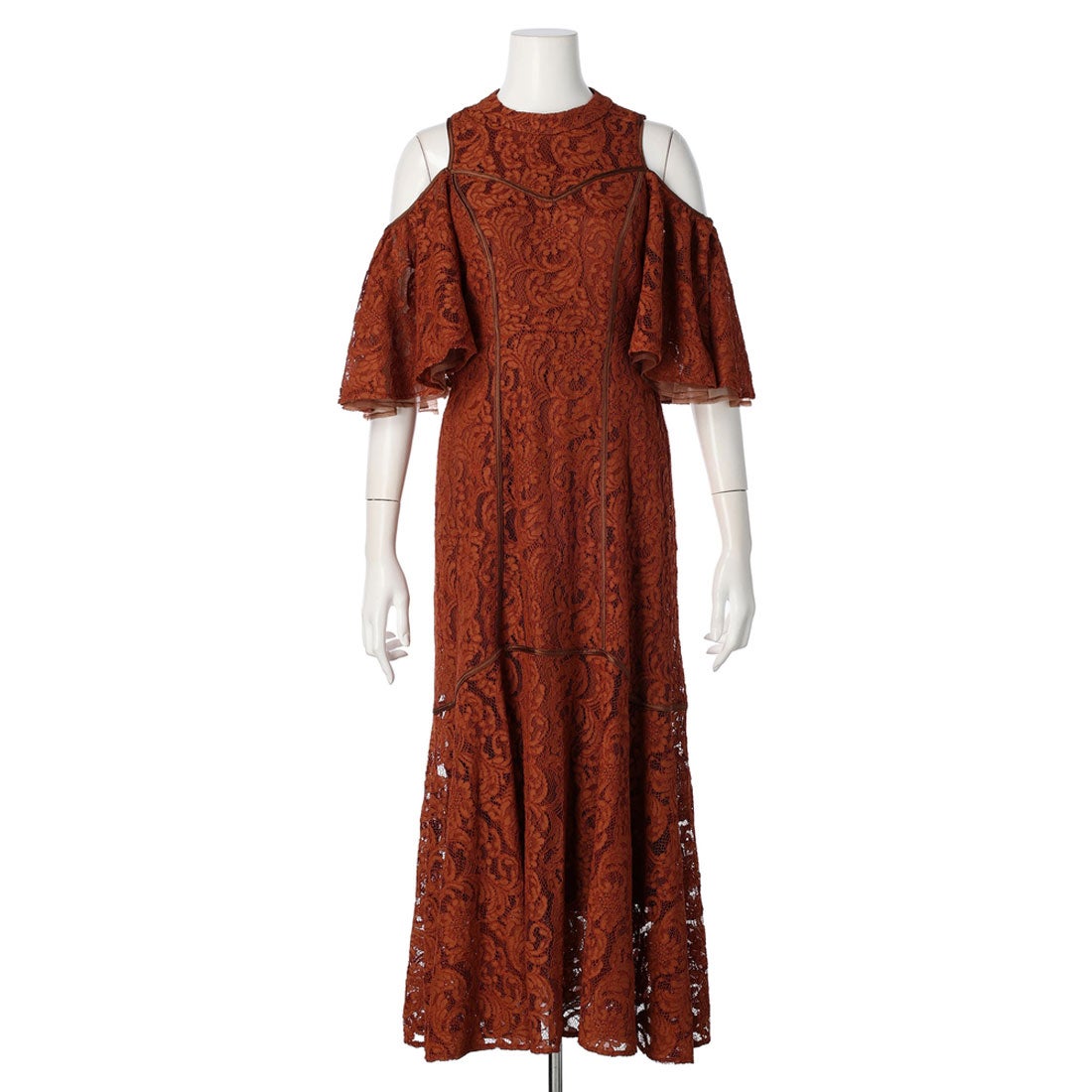 レディメイド LADYMADE 2WAYショルダーパイピングレースドレス 