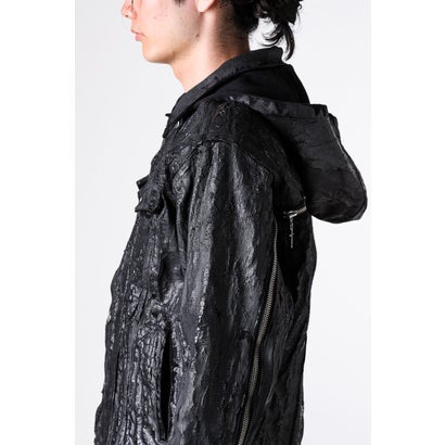Hard Coating Cross Bomber Jacket （Black）｜詳細画像