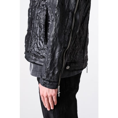 Hard Coating Cross Bomber Jacket （Black）｜詳細画像