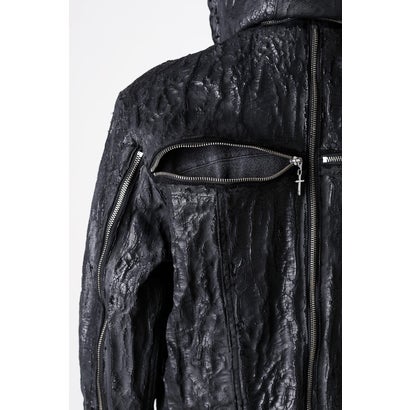 Hard Coating Cross Bomber Jacket （Black）｜詳細画像
