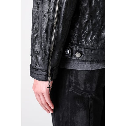 Hard Coating Cross Bomber Jacket （Black）｜詳細画像