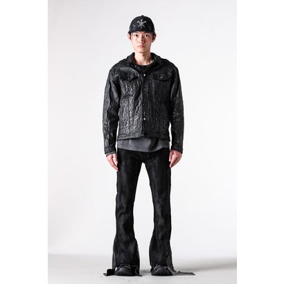 Hard Coating Cross Bomber Jacket （Black）｜詳細画像