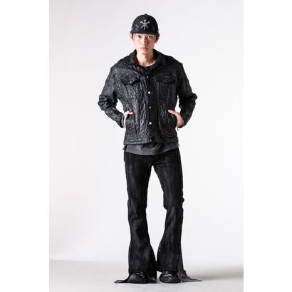 Hard Coating Cross Bomber Jacket （Black）｜詳細画像