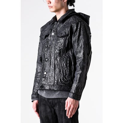 Hard Coating Cross Bomber Jacket （Black）｜詳細画像