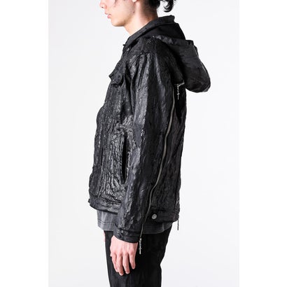 Hard Coating Cross Bomber Jacket （Black）｜詳細画像