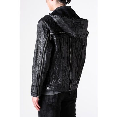 Hard Coating Cross Bomber Jacket （Black）｜詳細画像